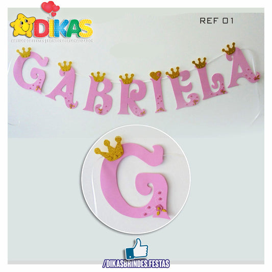 BANDEIROLAS TEMÁTICAS EM E.V.A - PRINCESAS DISNEY