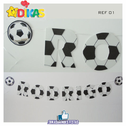 BANDEIROLAS TEMÁTICAS EM E.V.A - FUTEBOL