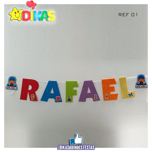 BANDEIROLAS TEMÁTICAS EM E.V.A - POCOYO