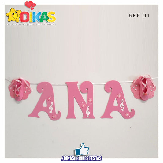 BANDEIROLAS TEMÁTICAS EM E.V.A - BAILARINA