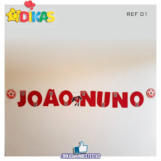 BANDEIROLAS TEMÁTICAS EM E.V.A - FUTEBOL BENFICA