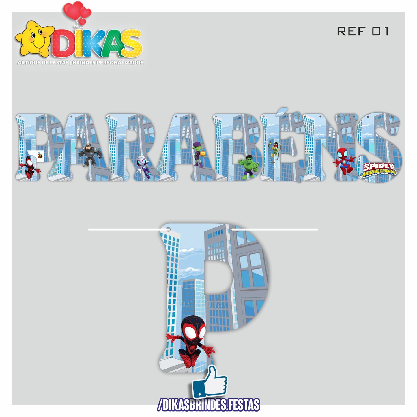 FAIXA "PARABÉNS" - SPIDEY