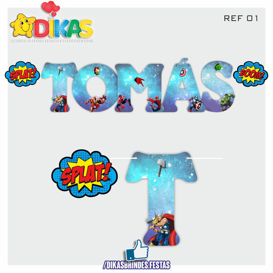 LETRA TEMÁTICA - AVENGERS