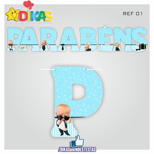 FAIXA "PARABÉNS" - BOSS BABY