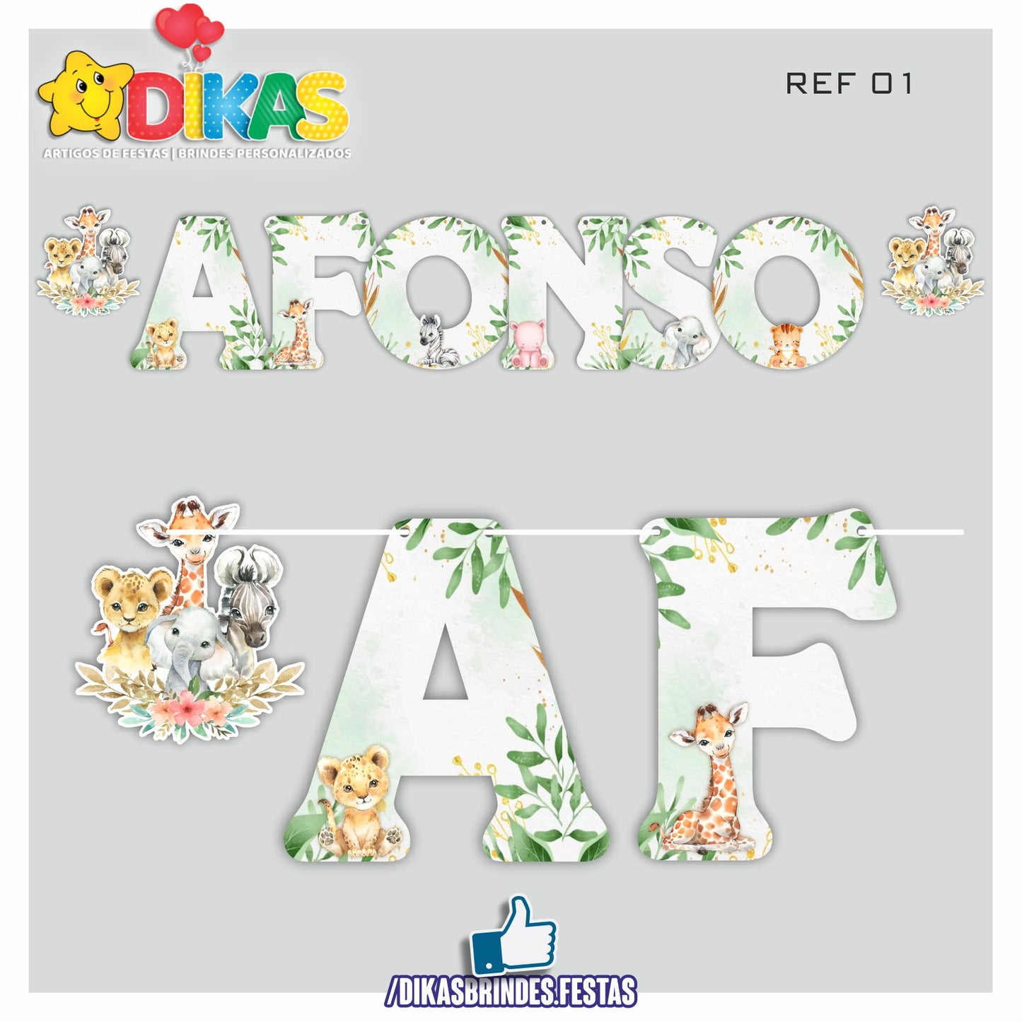 ALFABETO TEMÁTICO - ANIMAIS DA SELVA