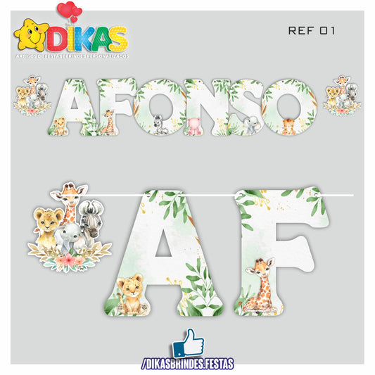 ALFABETO TEMÁTICO - ANIMAIS DA SELVA