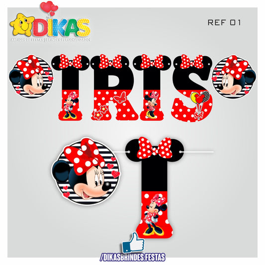 LETRA TEMÁTICA - MINNIE VERMELHA
