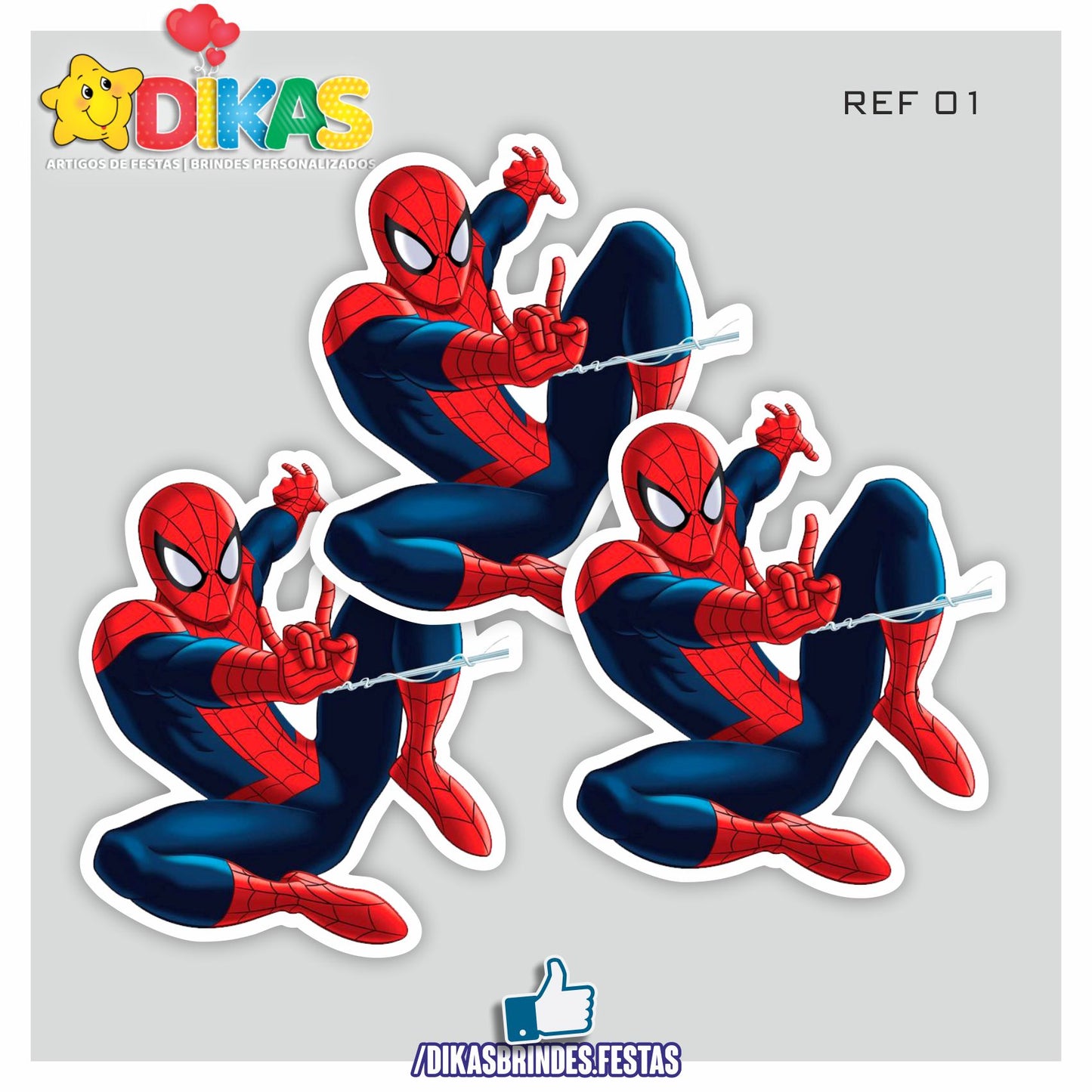 APLIQUES GRANDES - HOMEM ARANHA