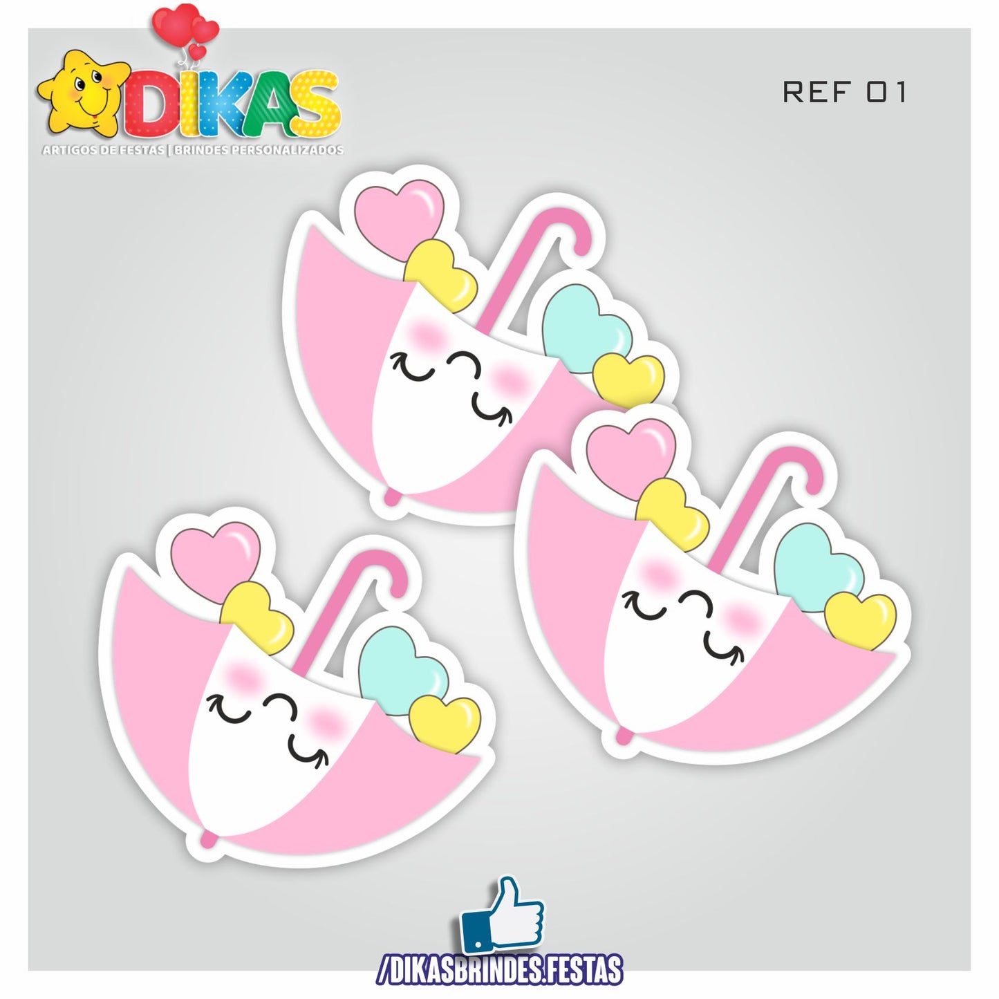 APLIQUES GRANDES - CHUVA DE AMOR