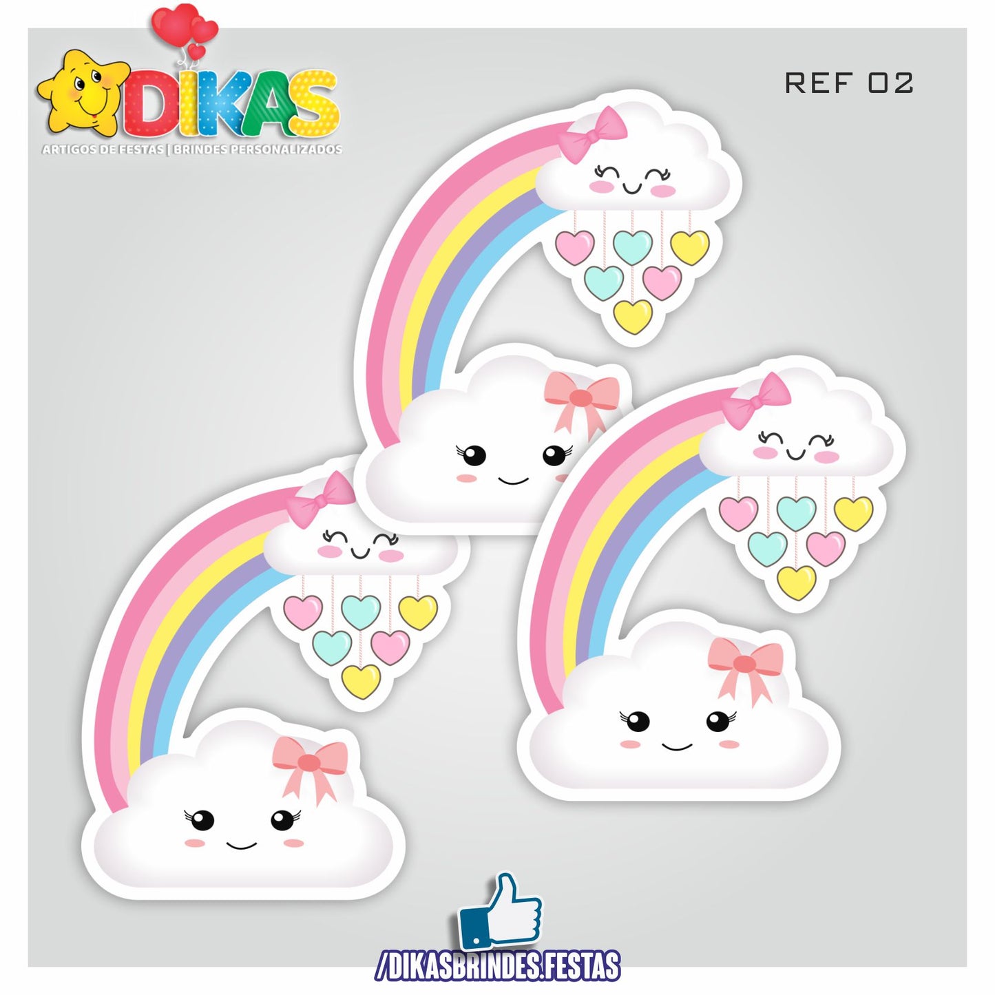 APLIQUES GRANDES - CHUVA DE AMOR