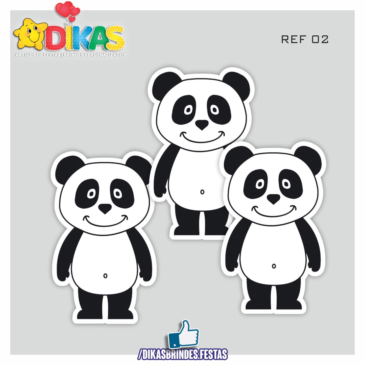 APLIQUES GRANDES - PANDA E OS AMIGOS