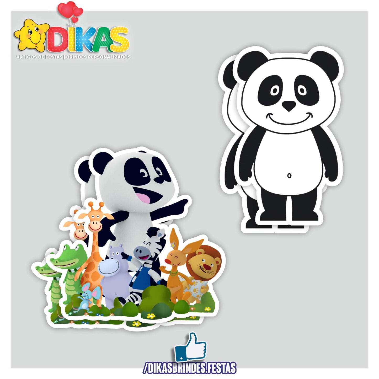 APLIQUES GRANDES - PANDA E OS AMIGOS