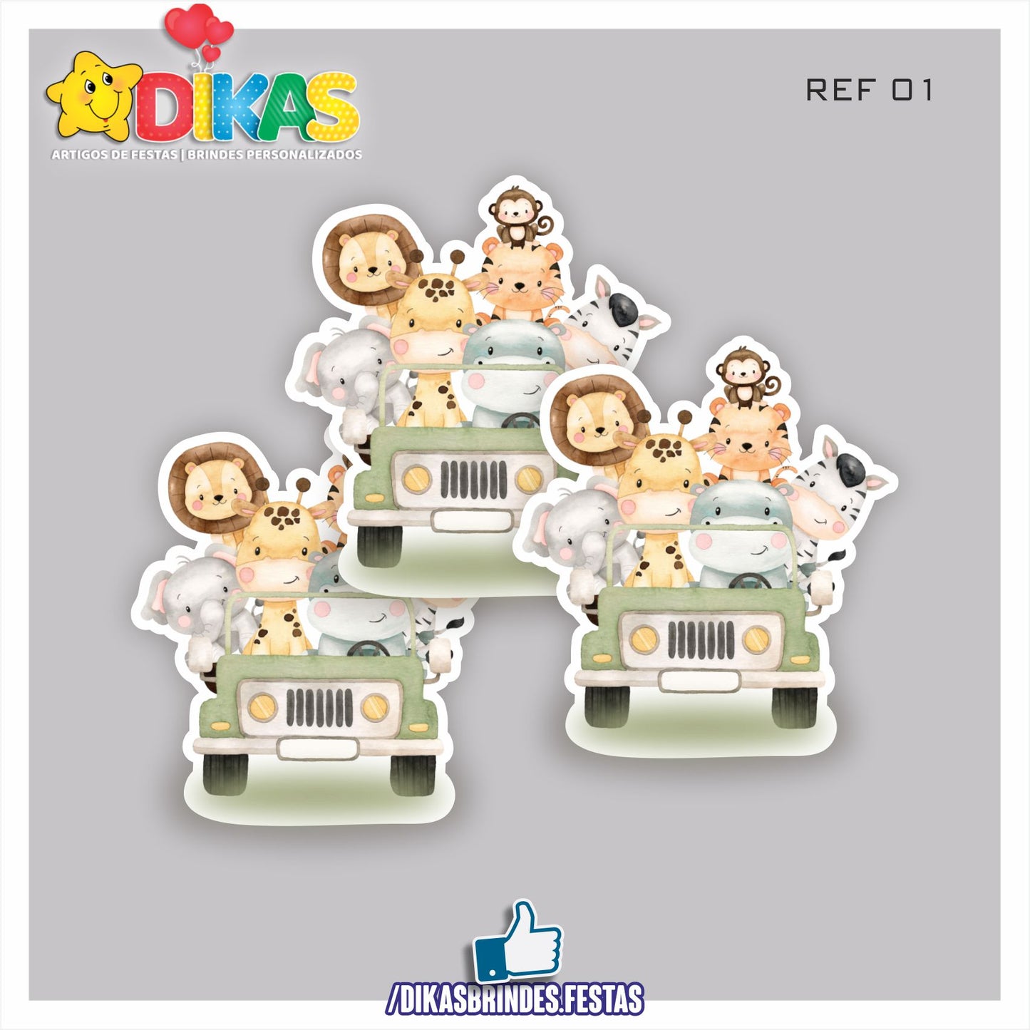 APLIQUES GRANDES - ANIMAIS DA SELVA