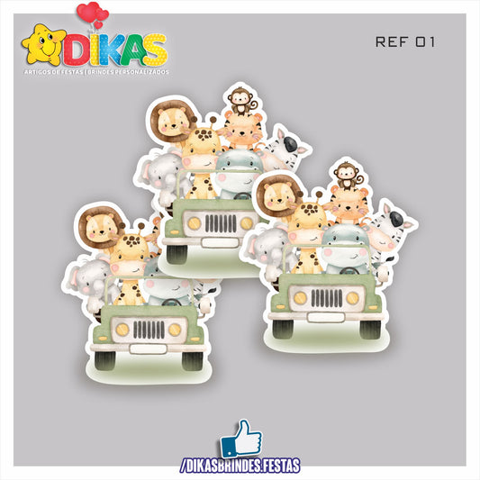 APLIQUES GRANDES - ANIMAIS DA SELVA