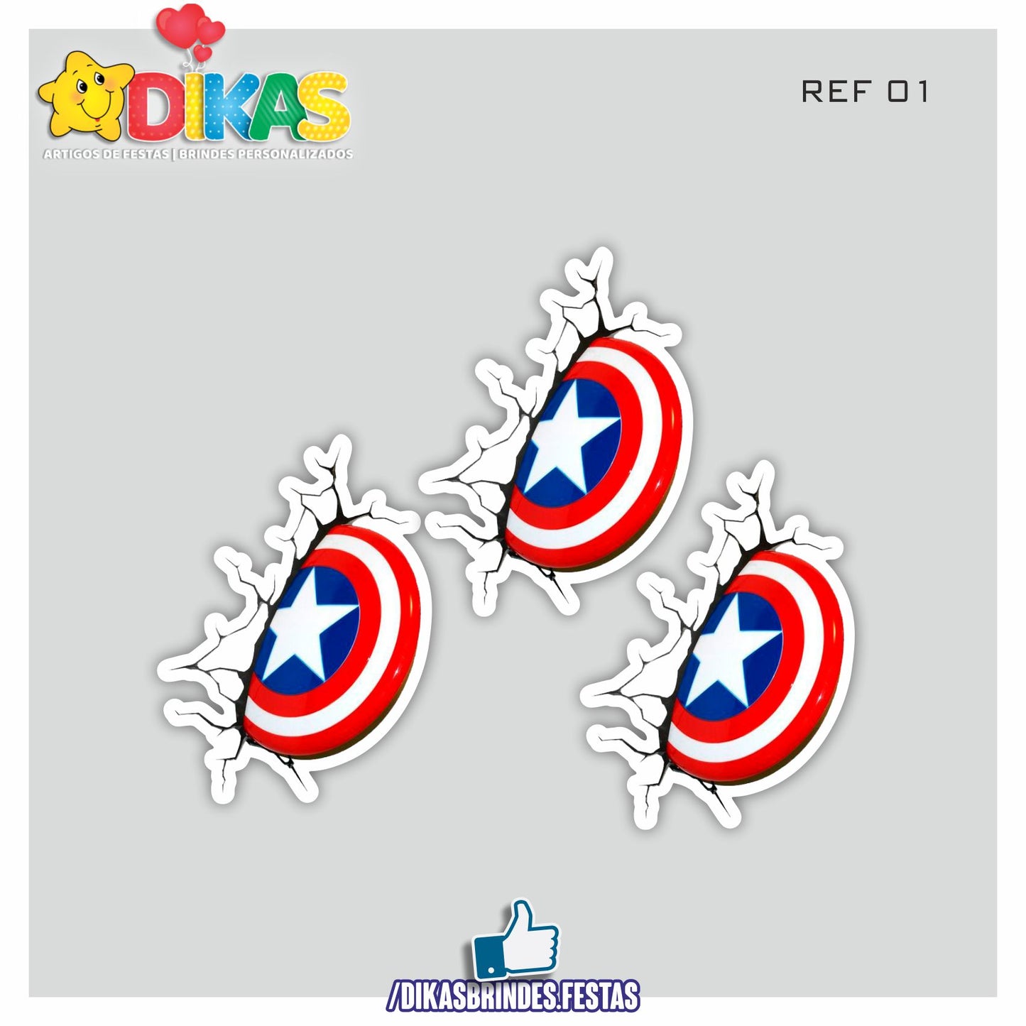 APLIQUES PEQUENOS - CAPITÃO AMÉRICA