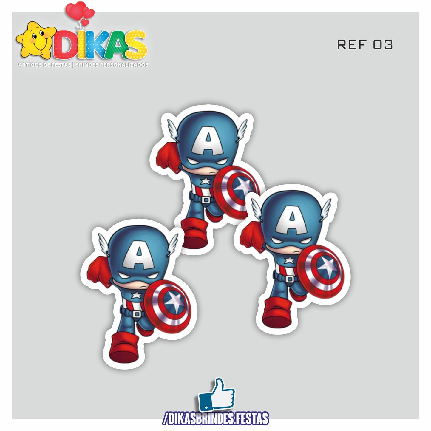 APLIQUES PEQUENOS - CAPITÃO AMÉRICA