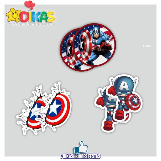 APLIQUES PEQUENOS - CAPITÃO AMÉRICA