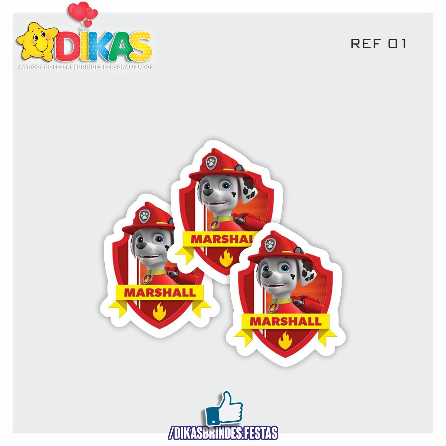 APLIQUES PEQUENOS - PATRULHA PATA