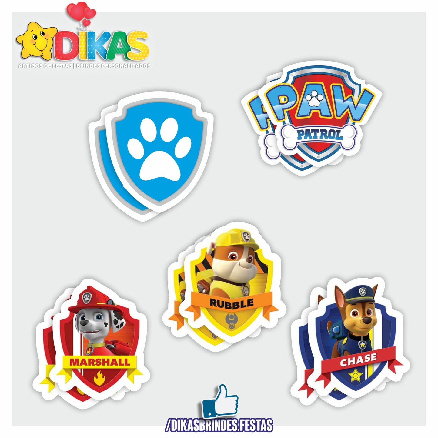 APLIQUES PEQUENOS - PATRULHA PATA