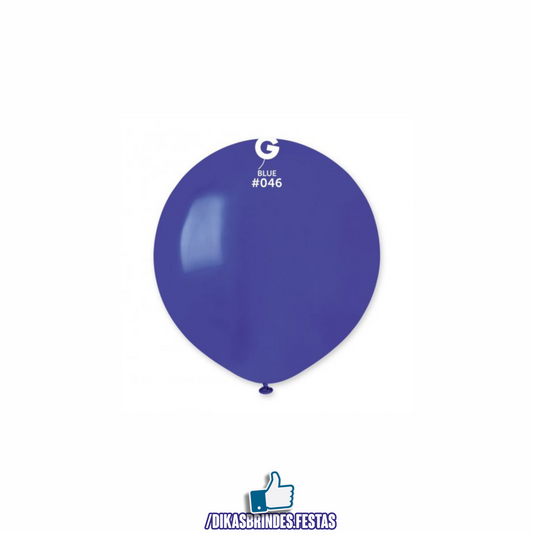 BALÃO LÁTEX AZUL ESCURO - 19"