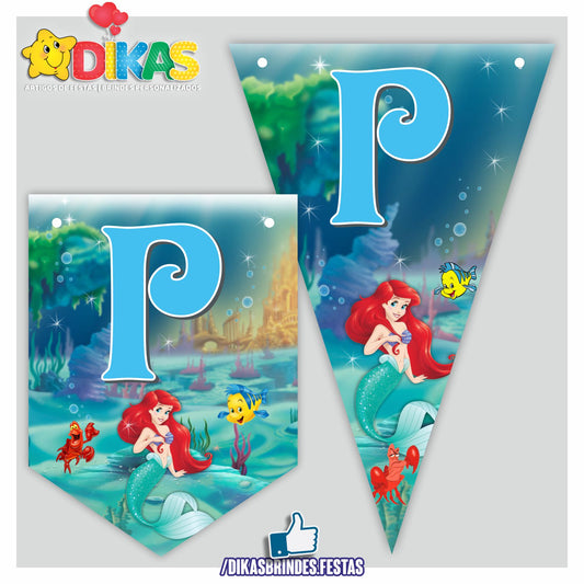 BANDEIROLA "PARABÉNS" - PEQUENA SEREIA