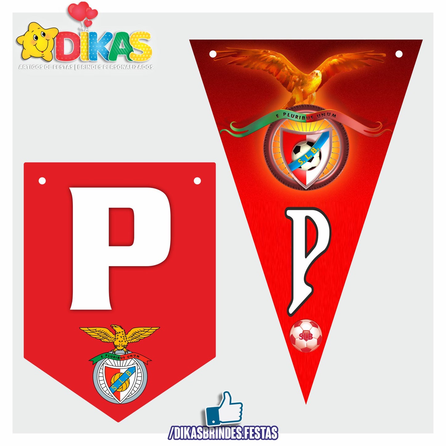 BANDEIROLA "PARABÉNS" - FUTEBOL BENFICA