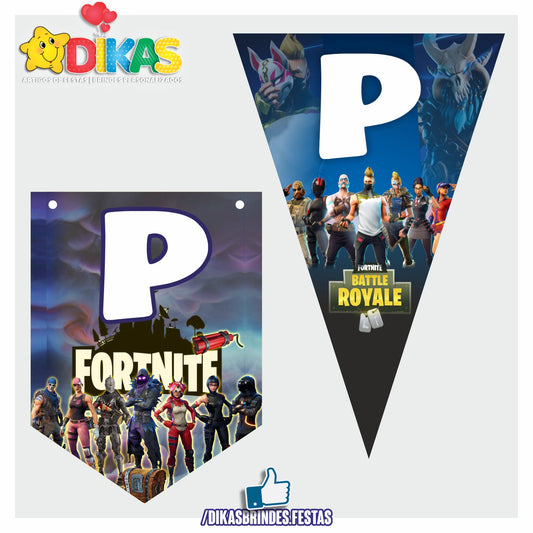 BANDEIROLA "PARABÉNS" - FORTNITE
