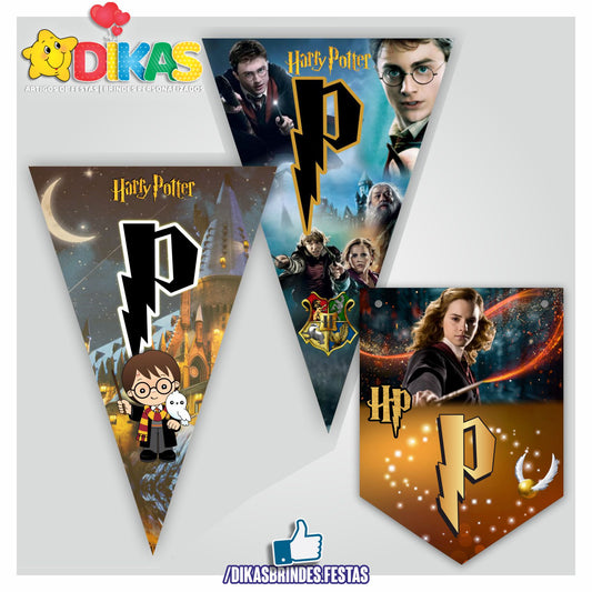 BANDEIROLA "PARABÉNS" - HARRY POTTER