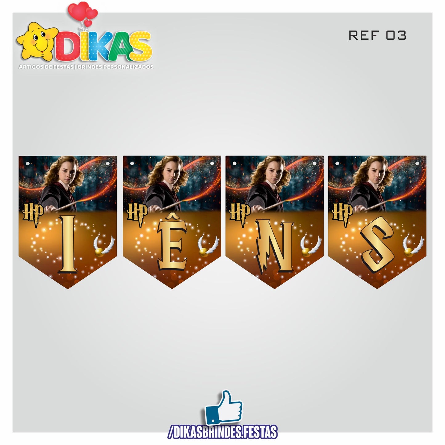 BANDEIROLA PERSONALIZADA - HARRY POTTER
