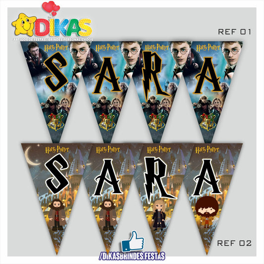 BANDEIROLA PERSONALIZADA - HARRY POTTER
