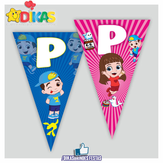 BANDEIROLA "PARABÉNS" - LUCCAS NETO