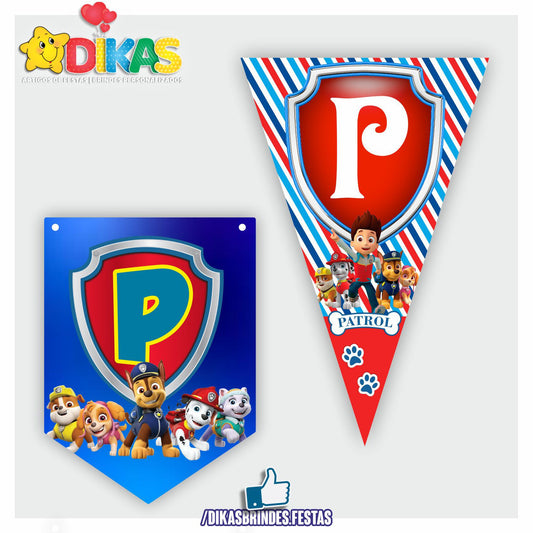 BANDEIROLA "PARABÉNS" - PATRULHA PATA