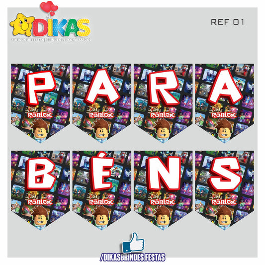 BANDEIROLA "PARABÉNS" - ROBLOX