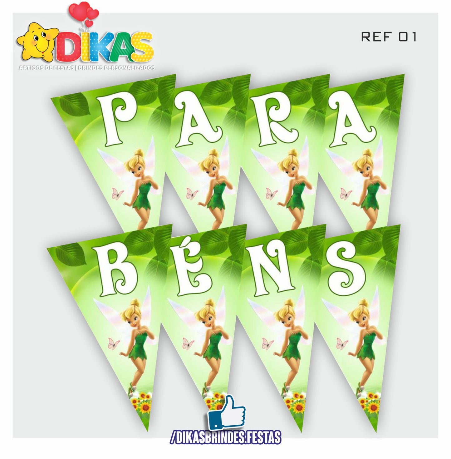 BANDEIROLA "PARABÉNS" - SININHO