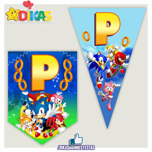 BANDEIROLA "PARABÉNS" - SONIC