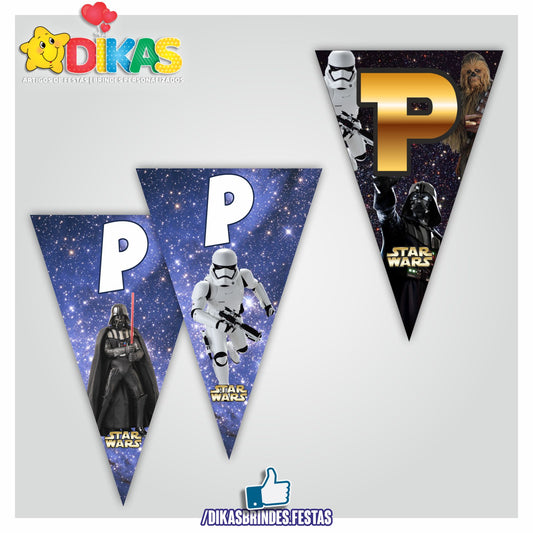 BANDEIROLA "PARABÉNS" - STAR WARS