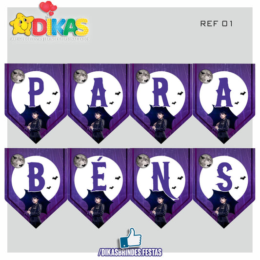 BANDEIROLA "PARABÉNS" - WANDINHA