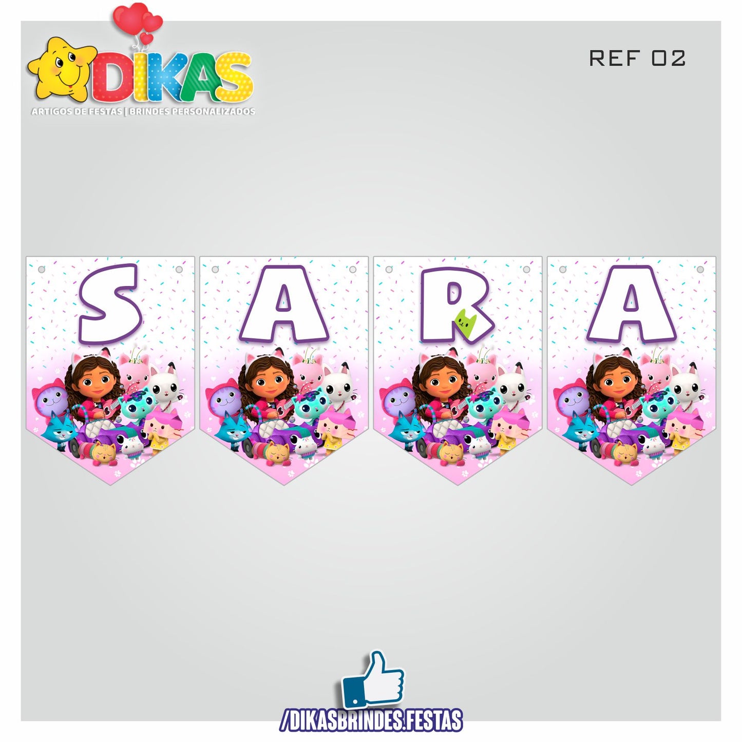 BANDEIROLA PERSONALIZADA - GABBY