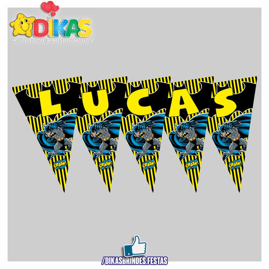 BANDEIROLA PERSONALIZADA - BATMAN