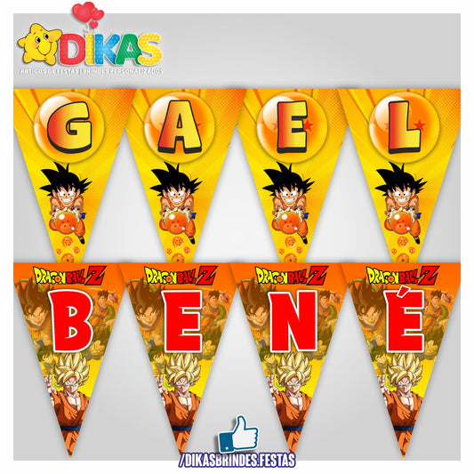 BANDEIROLA PERSONALIZADA - DRAGON BALL