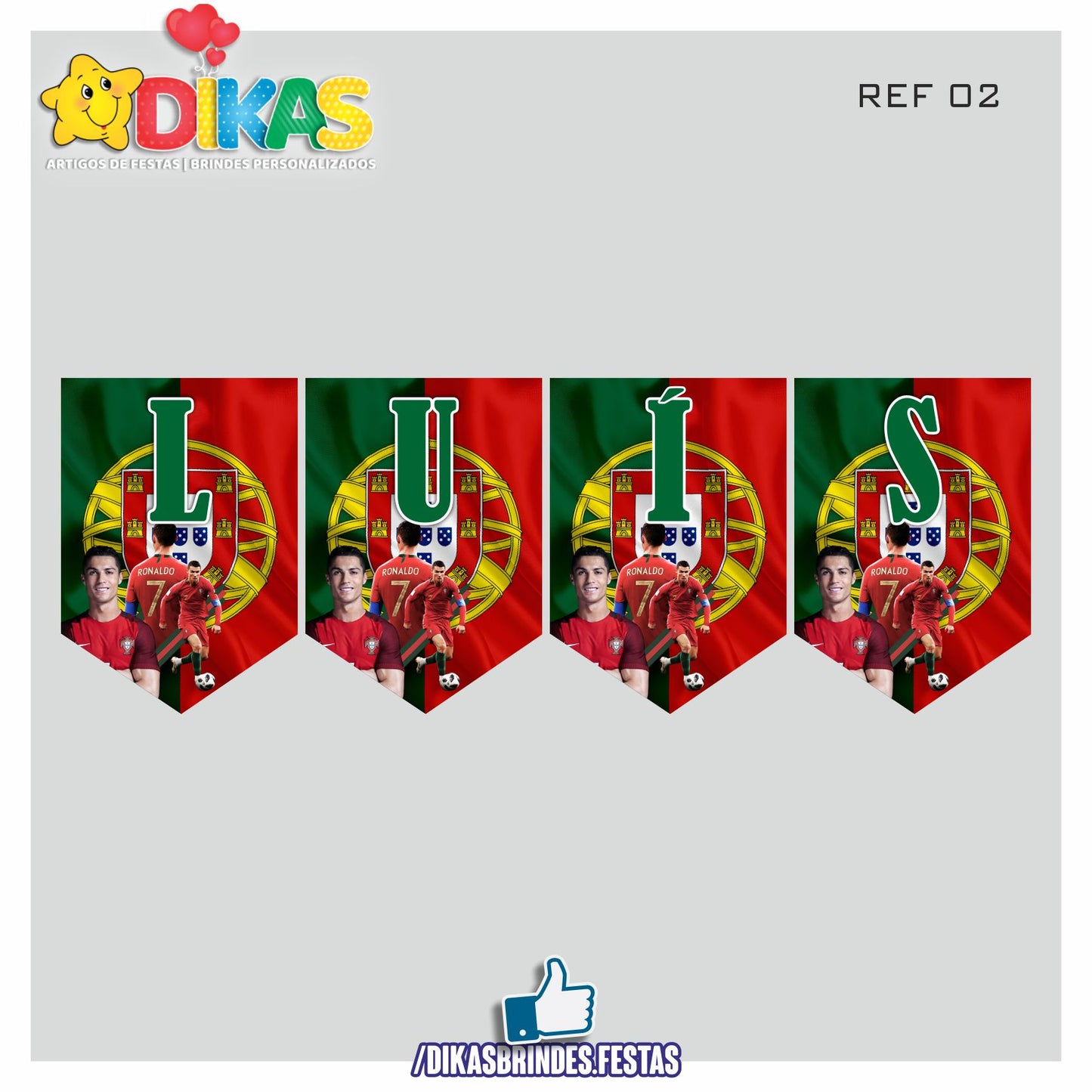 BANDEIROLA PERSONALIZADA - FUTEBOL