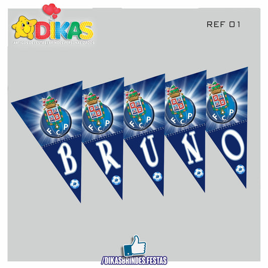 BANDEIROLA PERSONALIZADA - FUTEBOL PORTO
