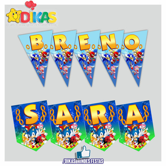 BANDEIROLA PERSONALIZADA - SONIC