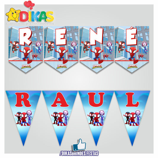 BANDEIROLA PERSONALIZADA - SPIDEY