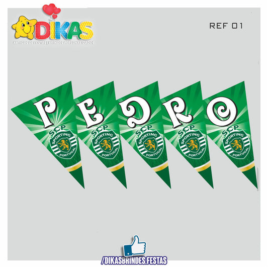 BANDEIROLA PERSONALIZADA - FUTEBOL SPORTING