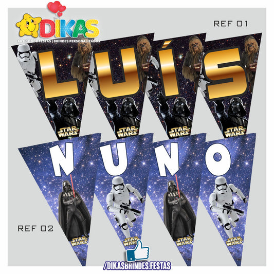 BANDEIROLA PERSONALIZADA - STAR WARS