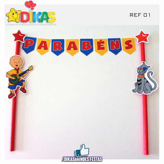 BANDEIRINHA DECORATIVA PARA BOLO - RUCA