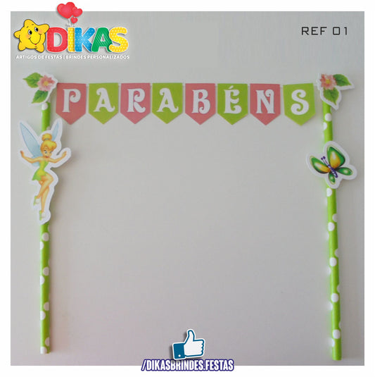 BANDEIRINHA DECORATIVA PARA BOLO - SININHO
