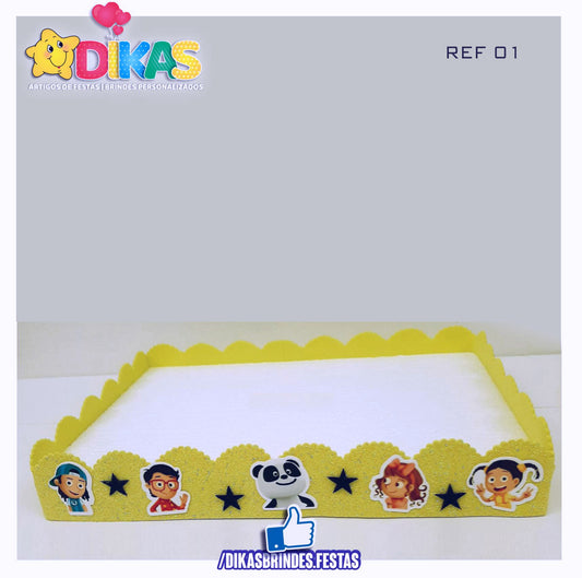 BANDEJA ARTESANAL GRANDE - PANDA E OS CARICAS