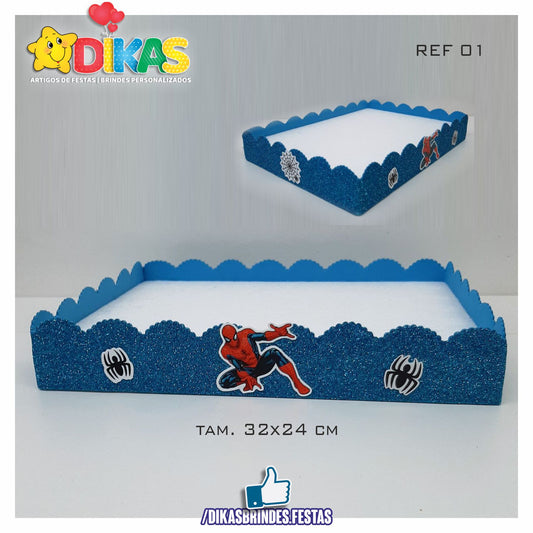 BANDEJA ARTESANAL GRANDE - HOMEM ARANHA